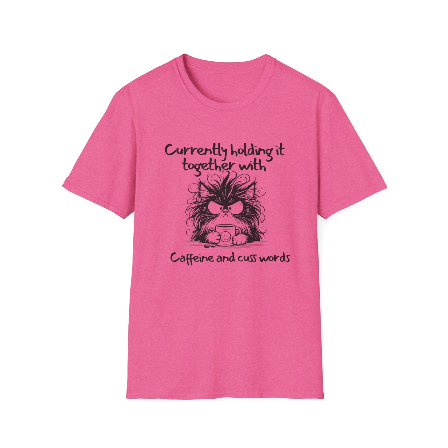 Caffeine and Cuss Words Unisex T-Shirt | Funny Graphic Tee for Coffee Lovers