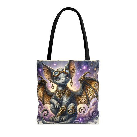 Steampunk Gargoyle Tote Bag 13x13 Gothic Fantasy Gargoyle Aesthetic Bag for Book & Art Lovers