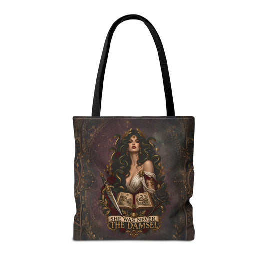 She Was Never the Damsel Medusa Tote Bag