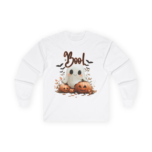 Halloween Ghost Long Sleeve Tee, cute Ghost Shirt, Boo shirt