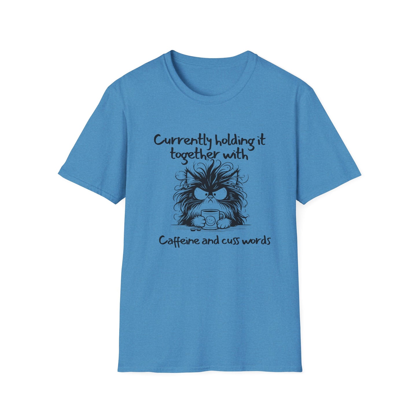 Caffeine and Cuss Words Unisex T-Shirt | Funny Graphic Tee for Coffee Lovers