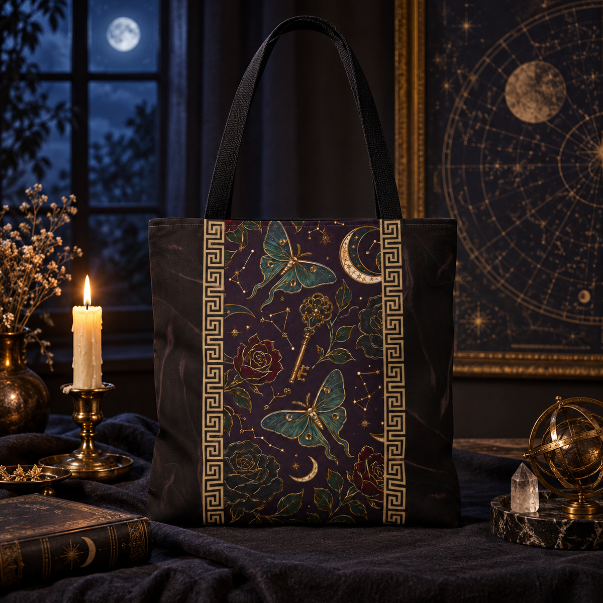 Moonlit Butterflies Tote Bag