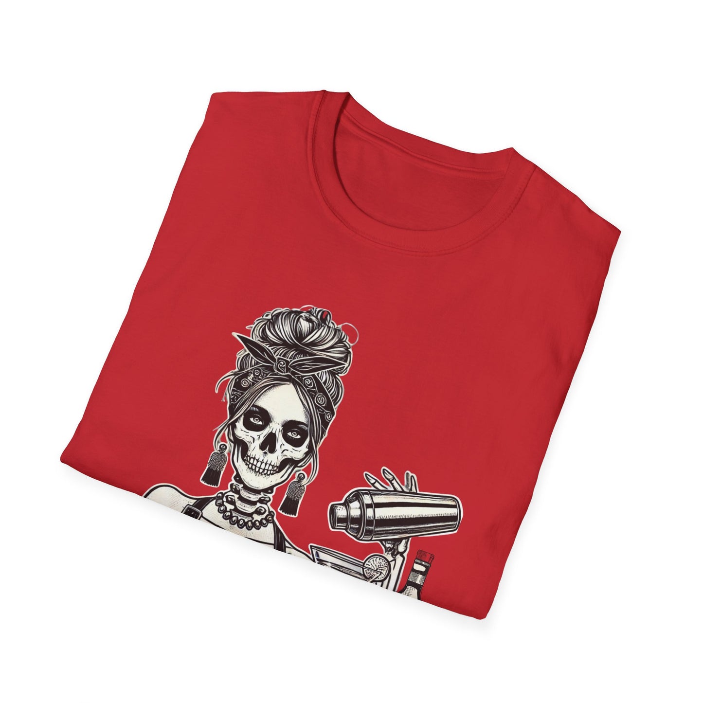 Bar-10-Duh Bartender Shirt | Funny Skeleton Bartender T-Shirt for Mixologists & Bar Lovers