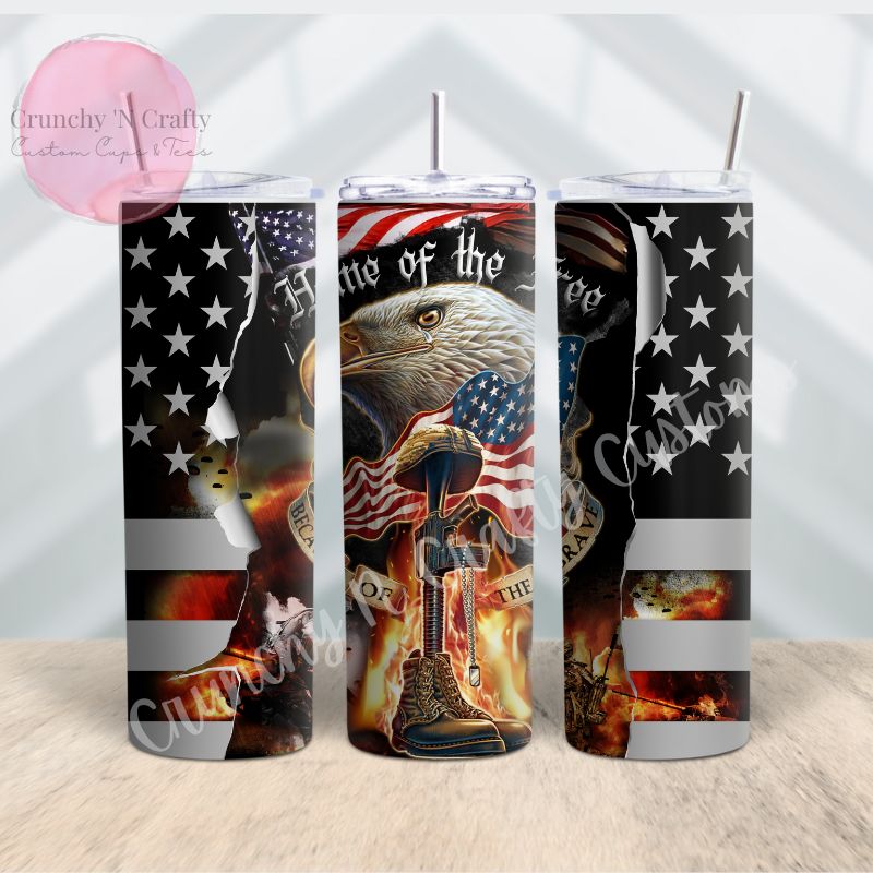 Home of the Free 20 ounce tumbler/cup