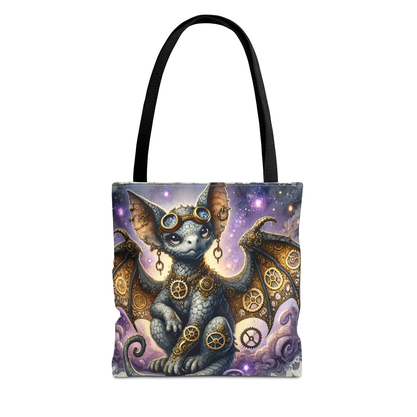 Steampunk Gargoyle Tote Bag 13x13 Gothic Fantasy Gargoyle Aesthetic Bag for Book & Art Lovers
