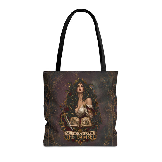 She Was Never the Damsel Medusa Tote Bag