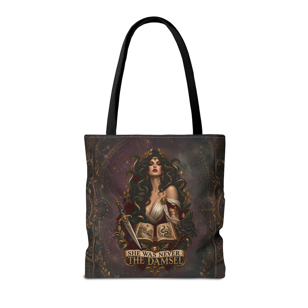 She Was Never the Damsel Medusa Tote Bag