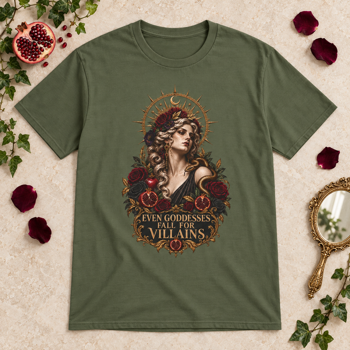 Even Goddesses Fall for Villains T-Shirt