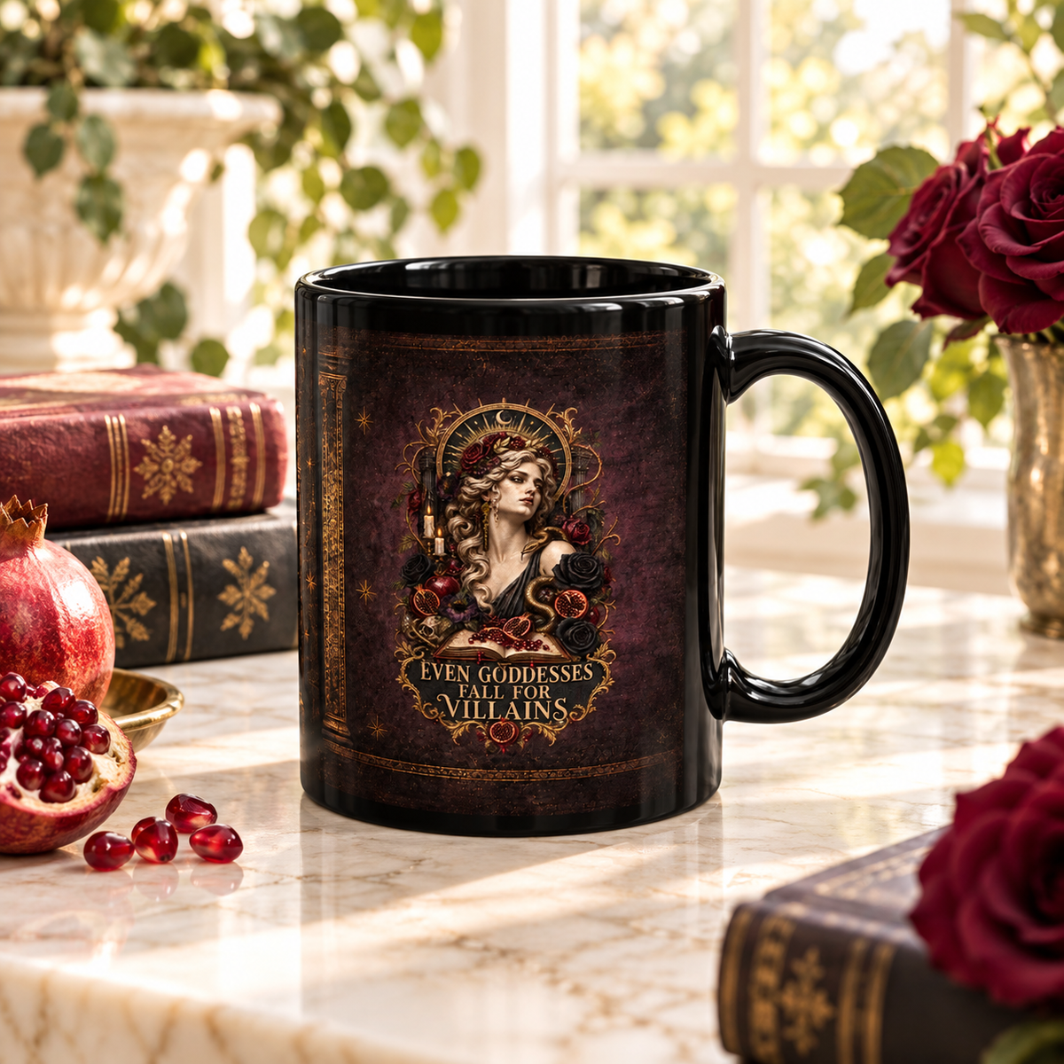 Even Goddesses Fall for Villains Mug