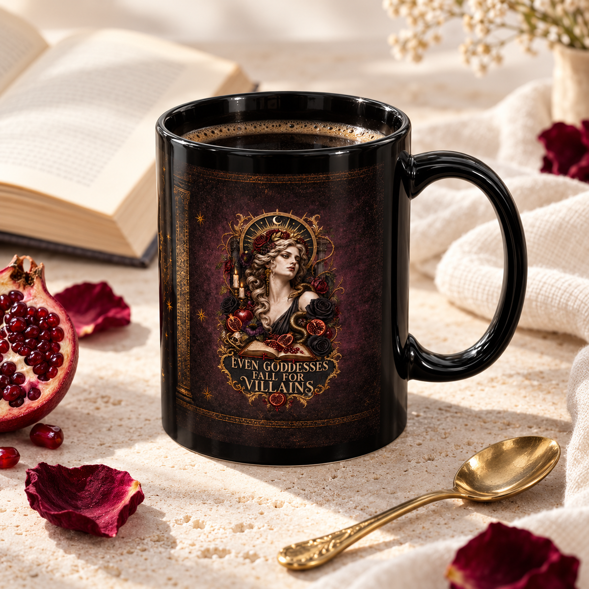 Even Goddesses Fall for Villains Mug