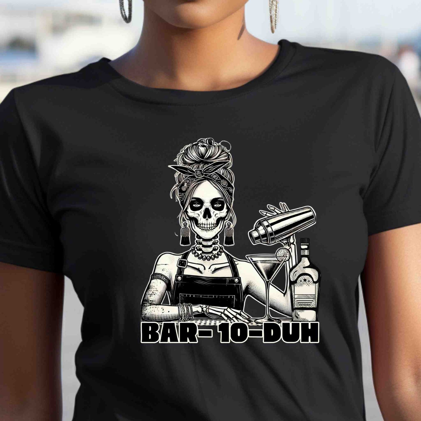 Stylish Skeleton Themed Unisex T-Shirt - Bar-10-Duh Design
