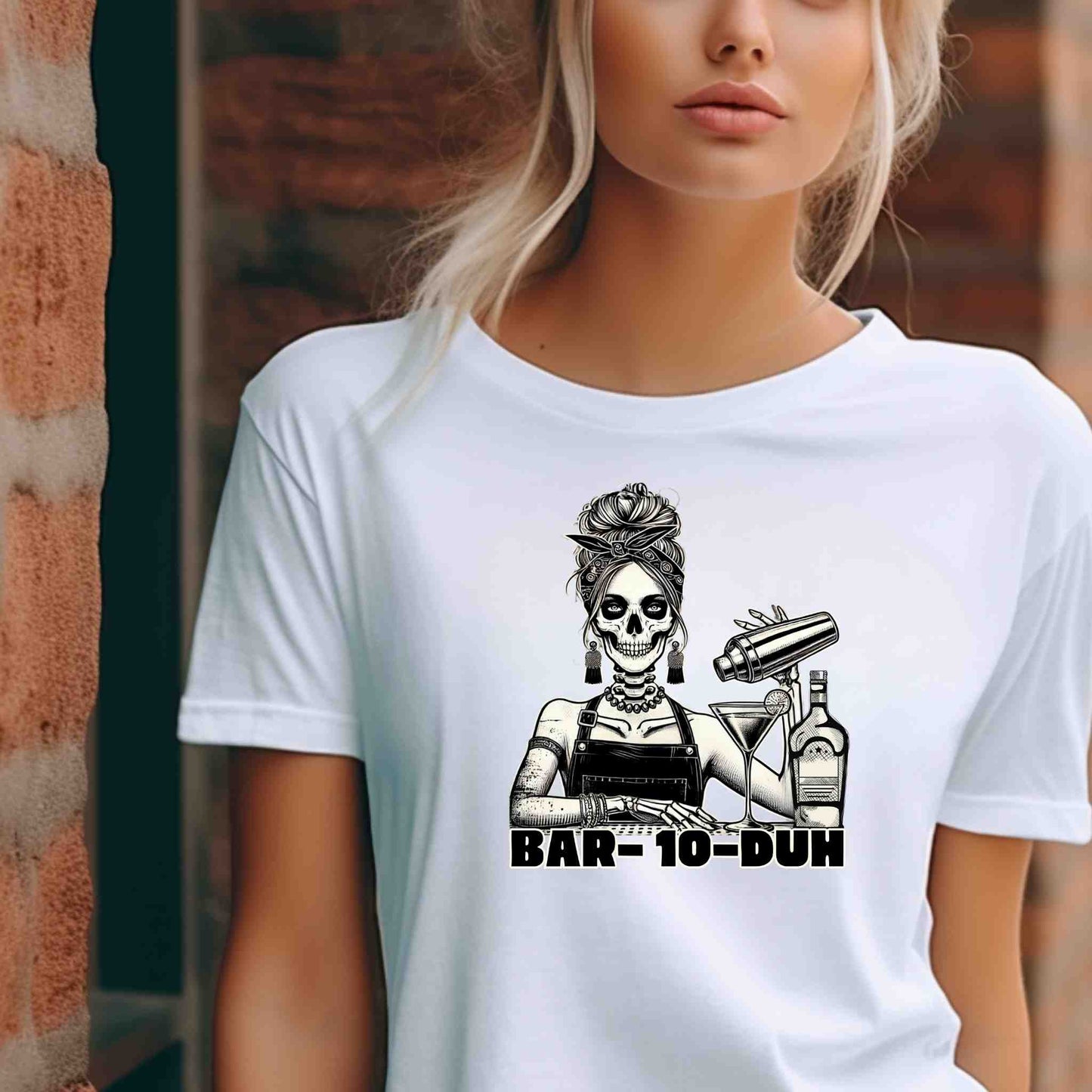 Stylish Skeleton Themed Unisex T-Shirt - Bar-10-Duh Design