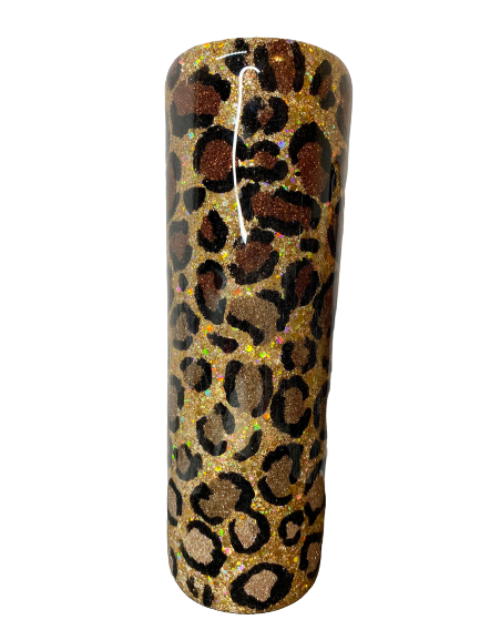 Mombie skull leopard print split tumbler 30 oz stainless double wall epoxy coated